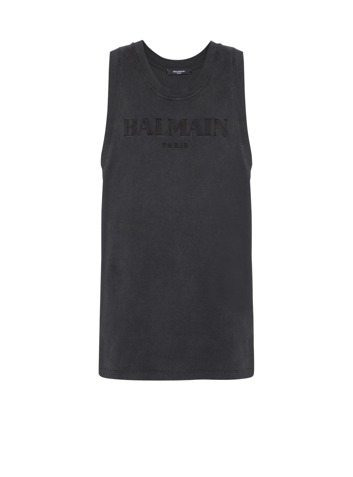 Débardeur brodé balmain vintage  - Gris & Gris