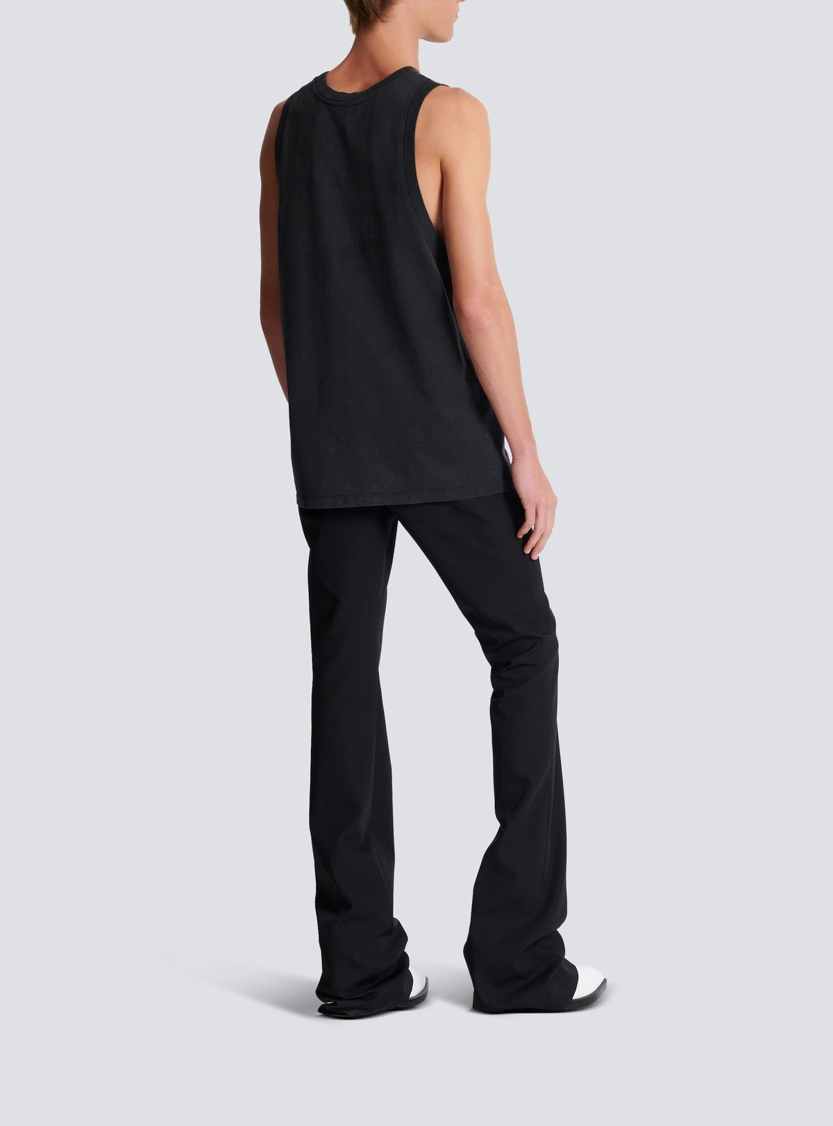 Débardeur brodé Balmain Vintage - Gris & Gris