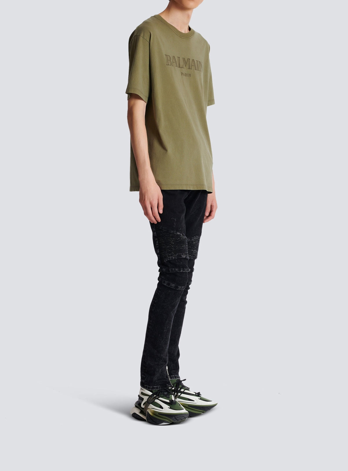 T-shirt à manches courtes brodé - Kaki & Kaki