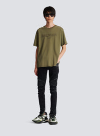 T-shirt brodé balmain vintage - Kaki & Kaki