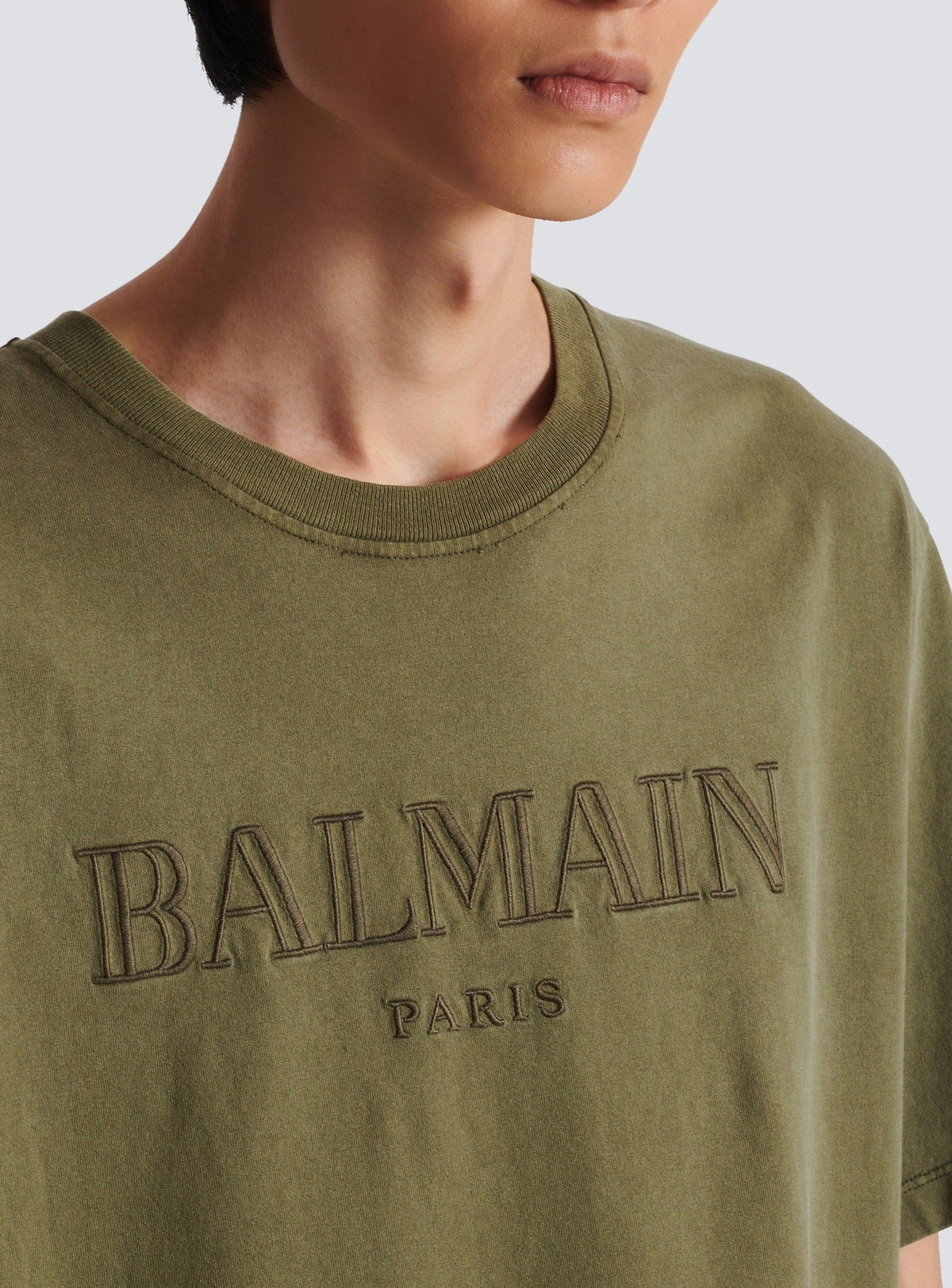 T-shirt à manches courtes brodé - Kaki & Kaki