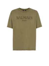 T-shirt brodé balmain vintage - Kaki & Kaki