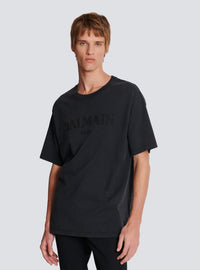 T-shirt brodé balmain vintage - Gris & Gris