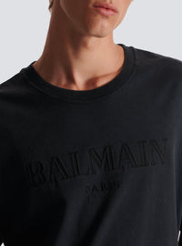 Embroidered short-sleeved T-shirt - Grey & Grey