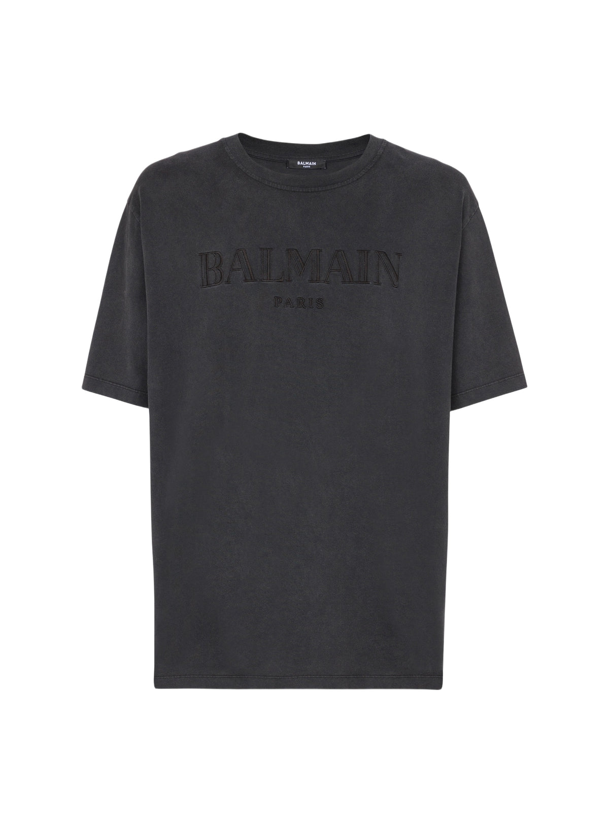 Embroidered short-sleeved T-shirt - Grey & Grey