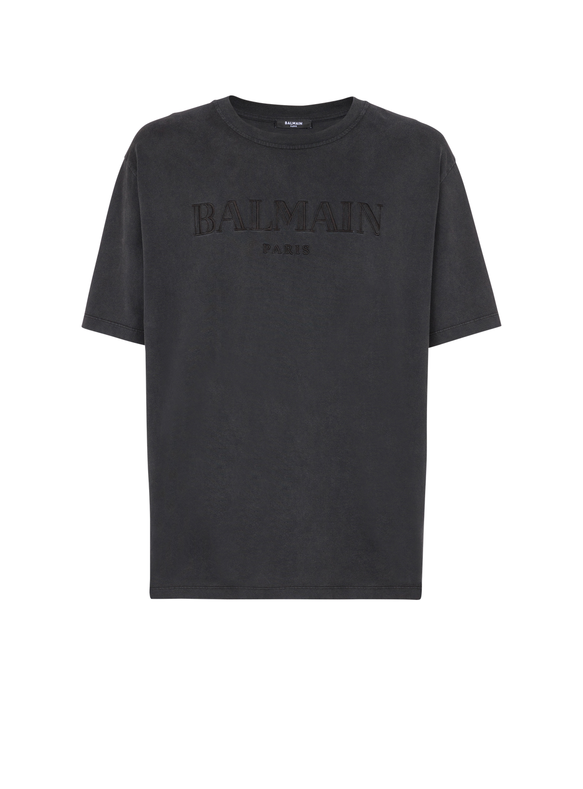 T-shirt brodé balmain vintage - Gris & Gris