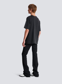 T-shirt brodé balmain vintage - Gris & Gris