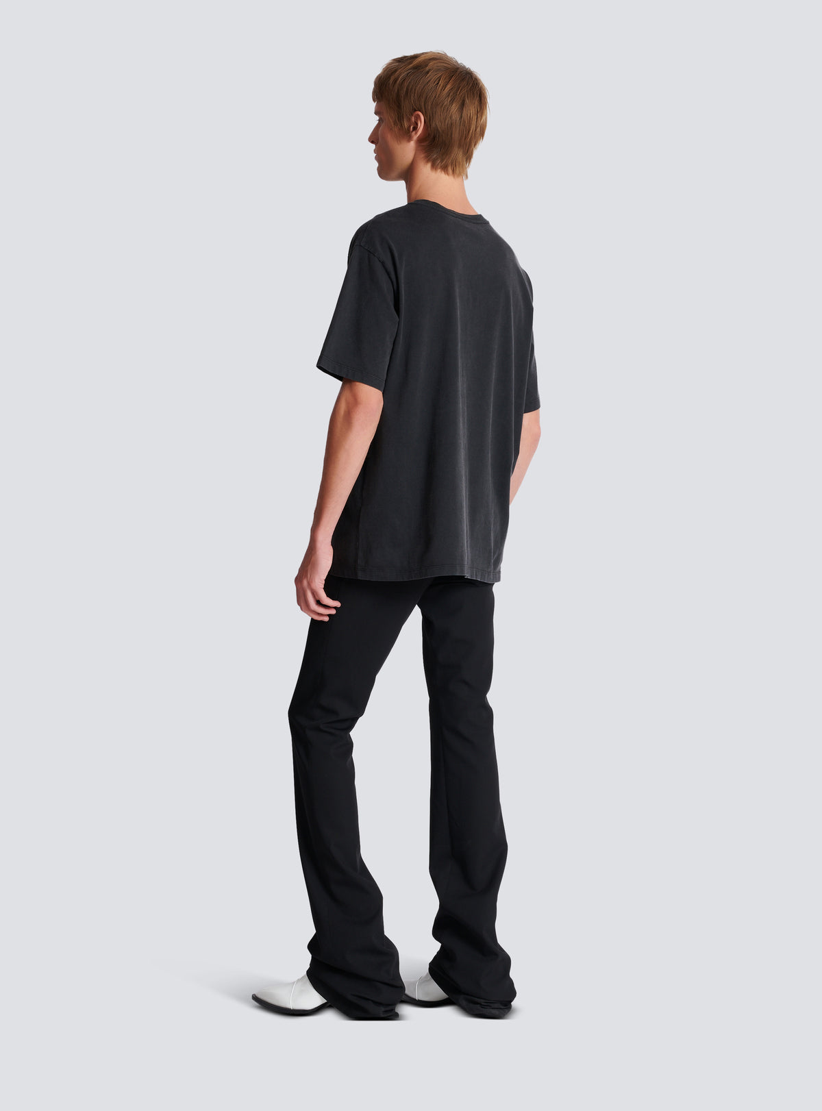 T-shirt brodé balmain vintage - Gris & Gris