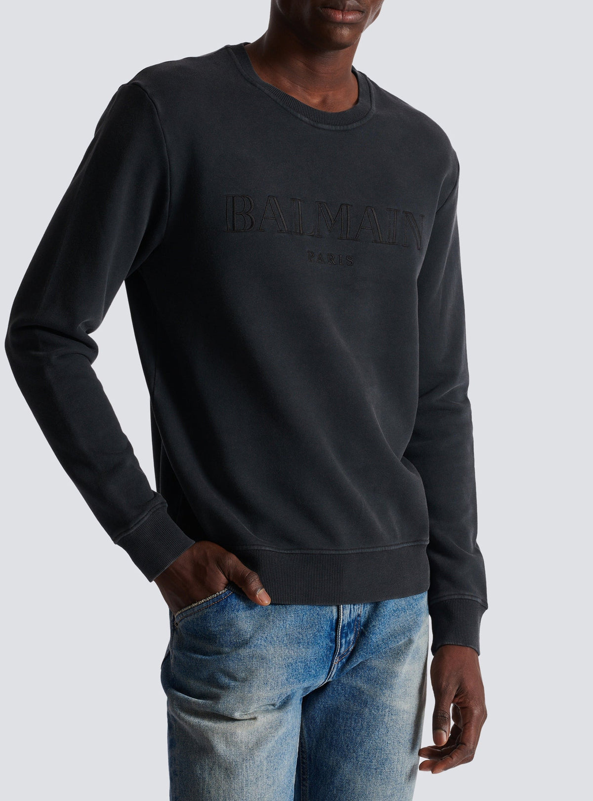 Sweatshirt vintage - Gris & Gris