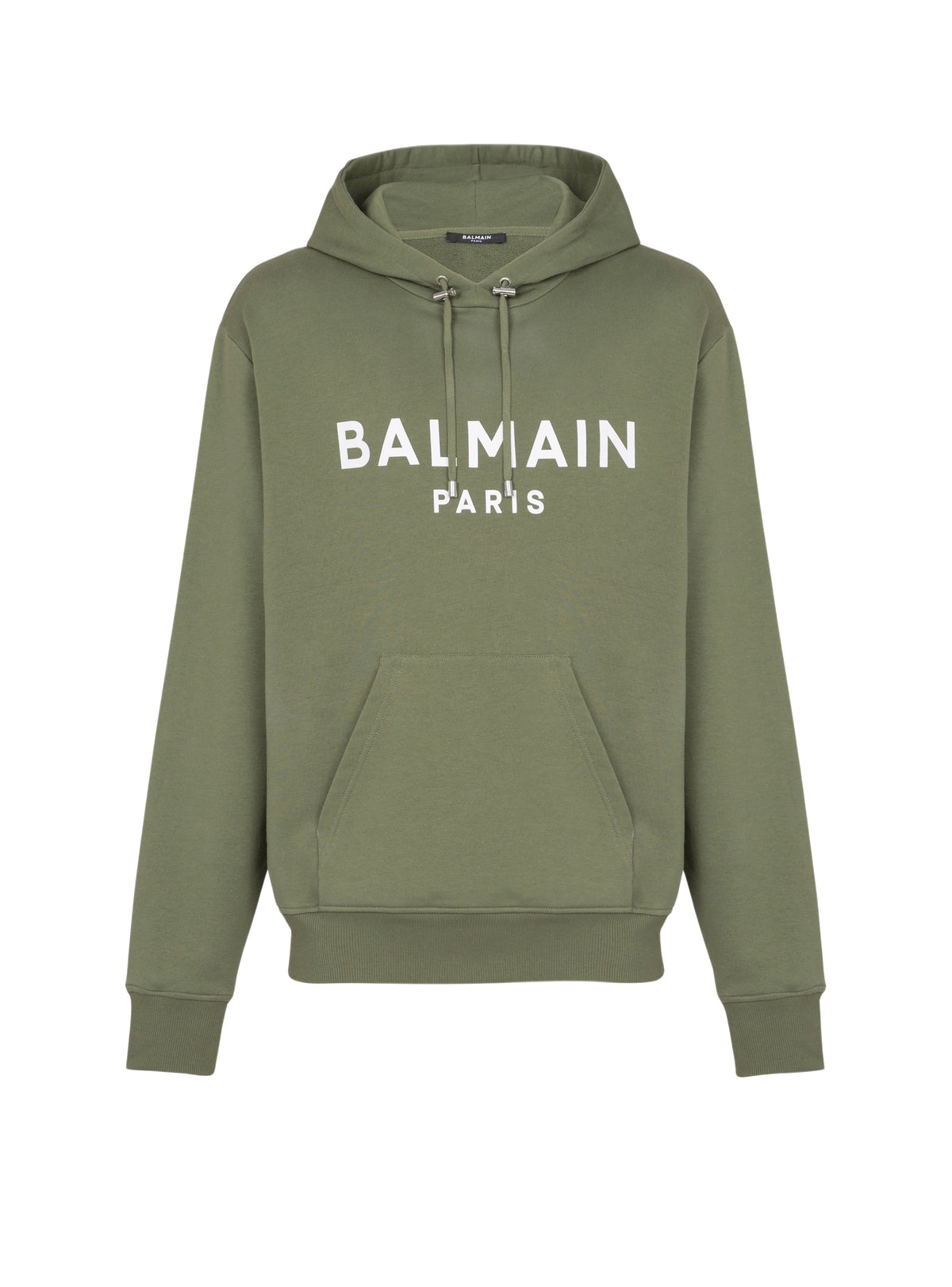 Printed hoodie - Khaki & White