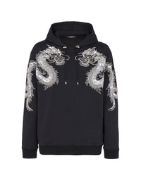 Sweatshirt brodé Dragon - Noir & Cristal