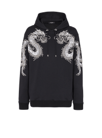 Sweatshirt brodé Dragon - Noir & Cristal