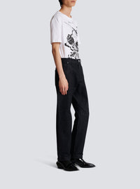 Pantalon en denim - Noir Délavé