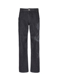 Pantalon en denim - Noir Délavé