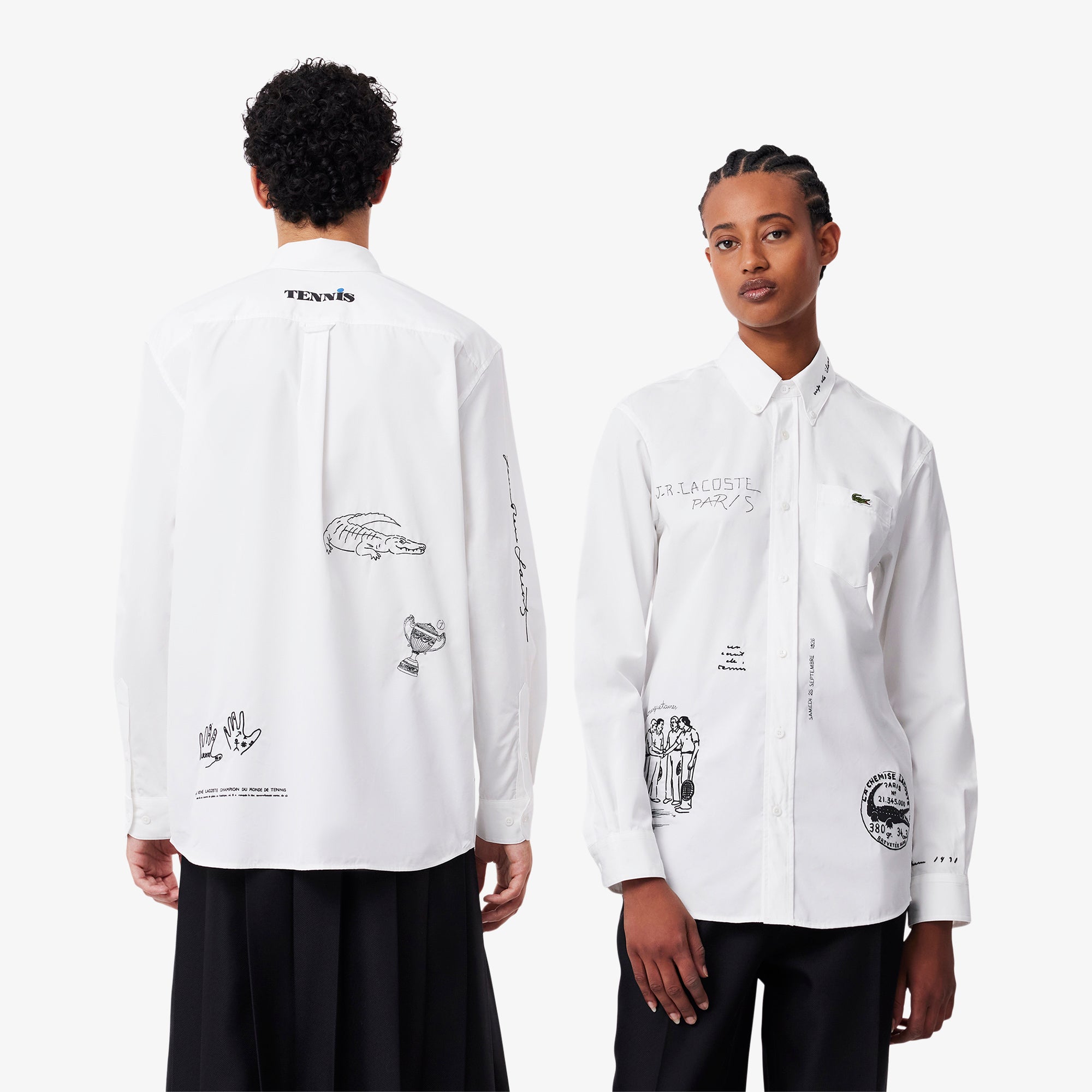 Chemise à manches longues - Blanc
