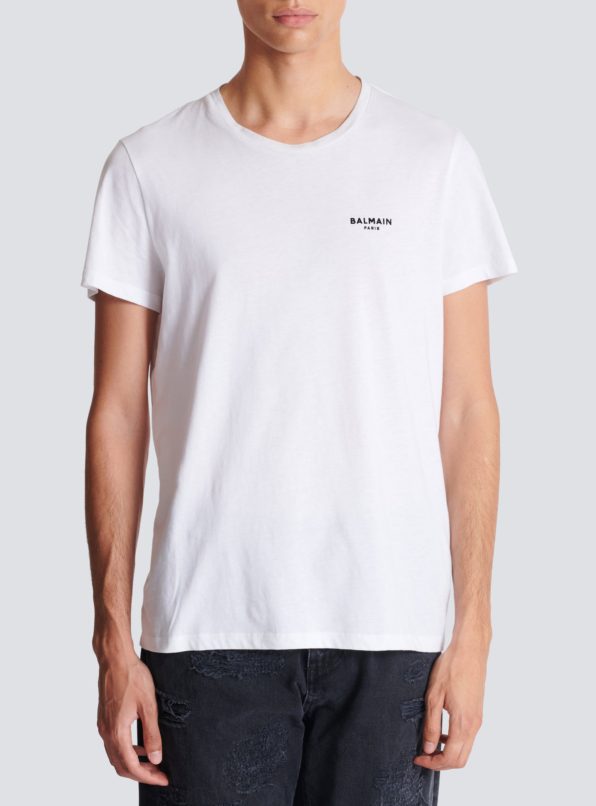 T-shirt balmain floqué - Blanc & Noir