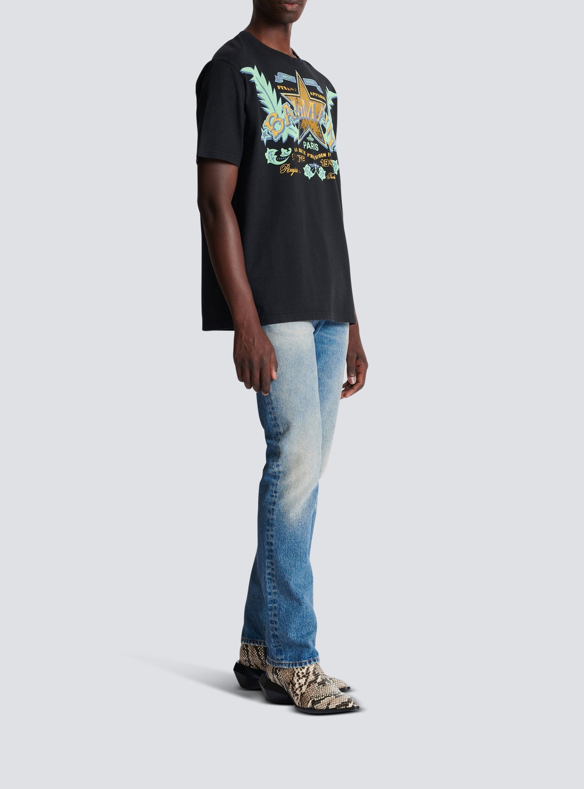 Western T-shirt - Black & Multicolor