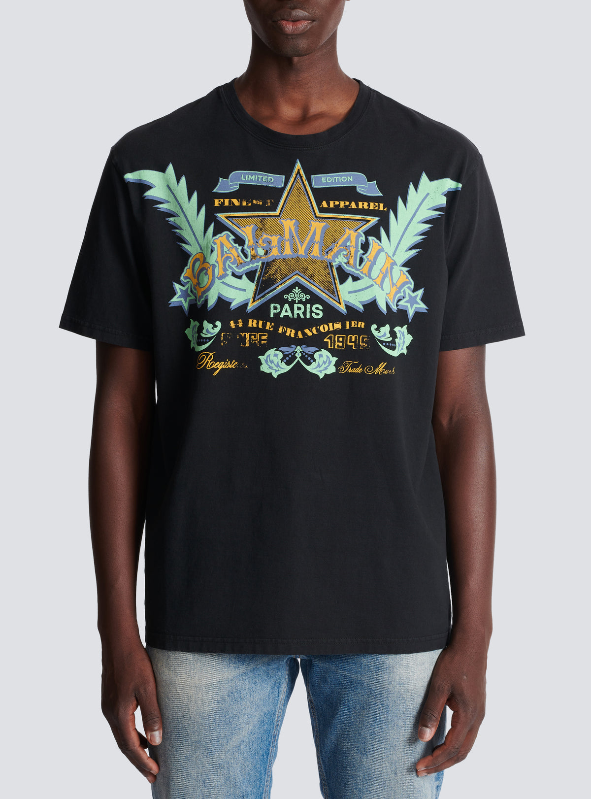 T-shirt balmain western - Noir & Multico