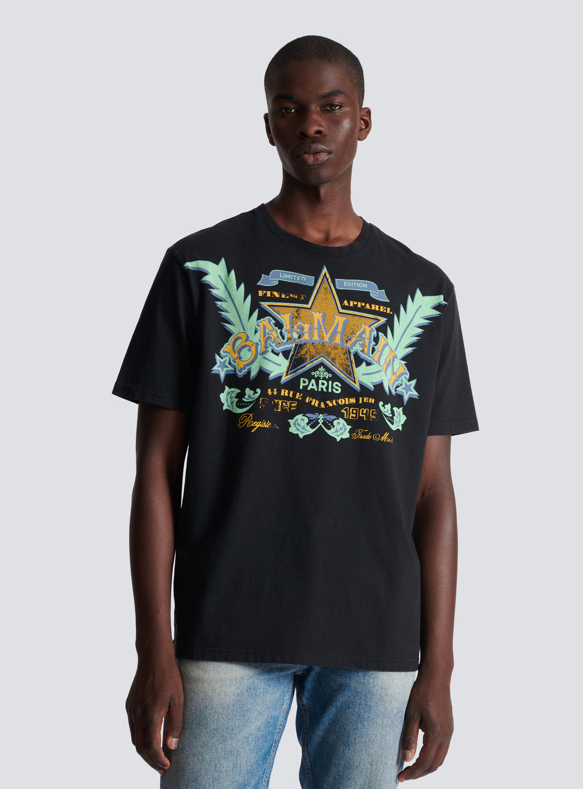 T-shirt balmain western - Noir & Multico