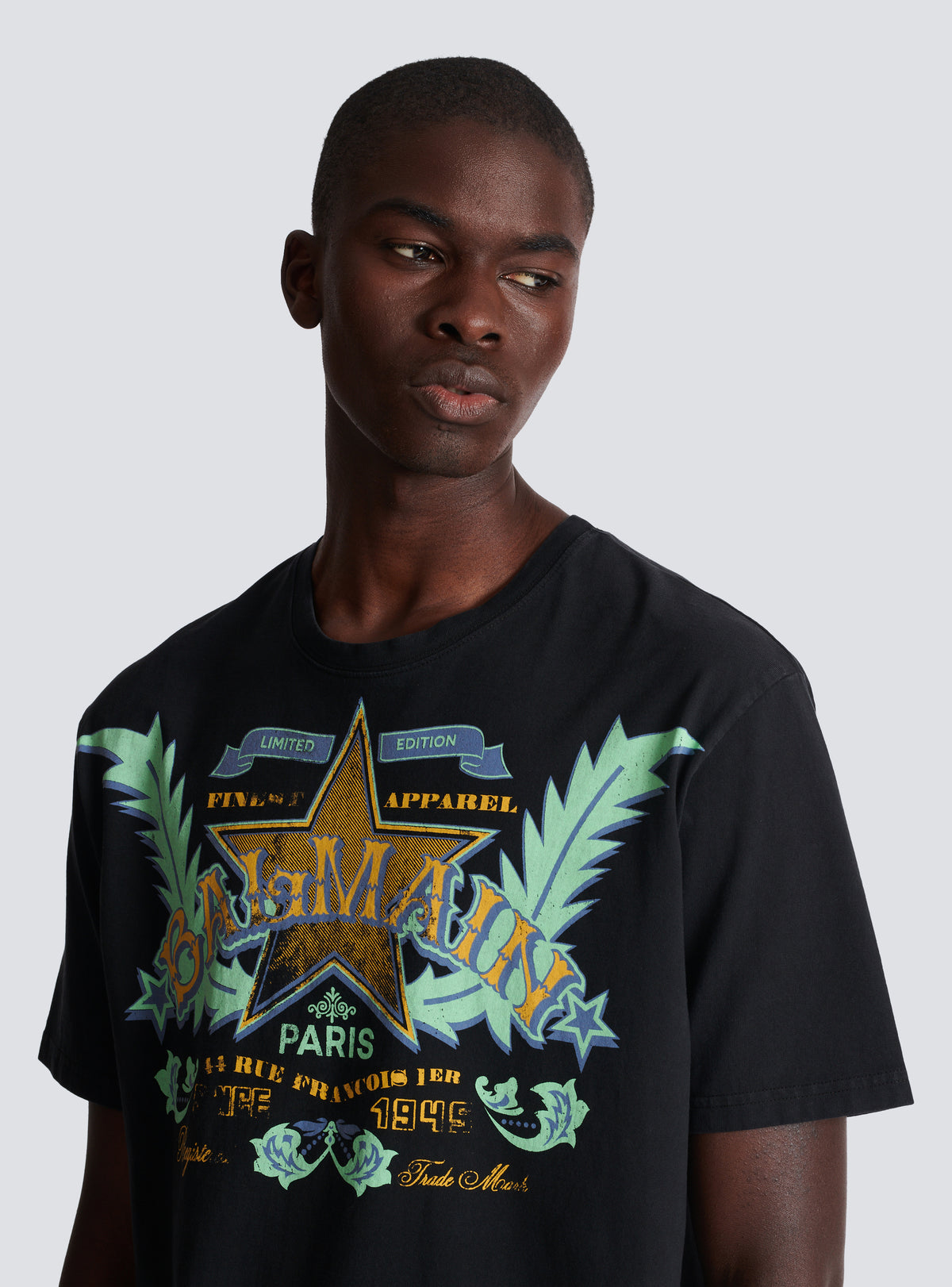 T-shirt balmain western - Noir & Multico