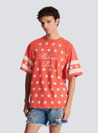 T-shirt balmain signature étoiles - Coquelicot & Crème