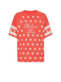 T-shirt balmain signature étoiles - Coquelicot & Crème