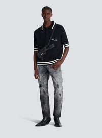 Polo balmain signature - Noir & Naturel