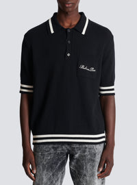 Polo balmain signature - Noir & Naturel