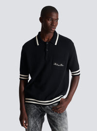 Polo balmain signature - Noir & Naturel