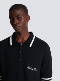 Polo balmain signature - Noir & Naturel