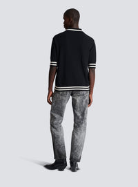 Polo balmain signature - Noir & Naturel
