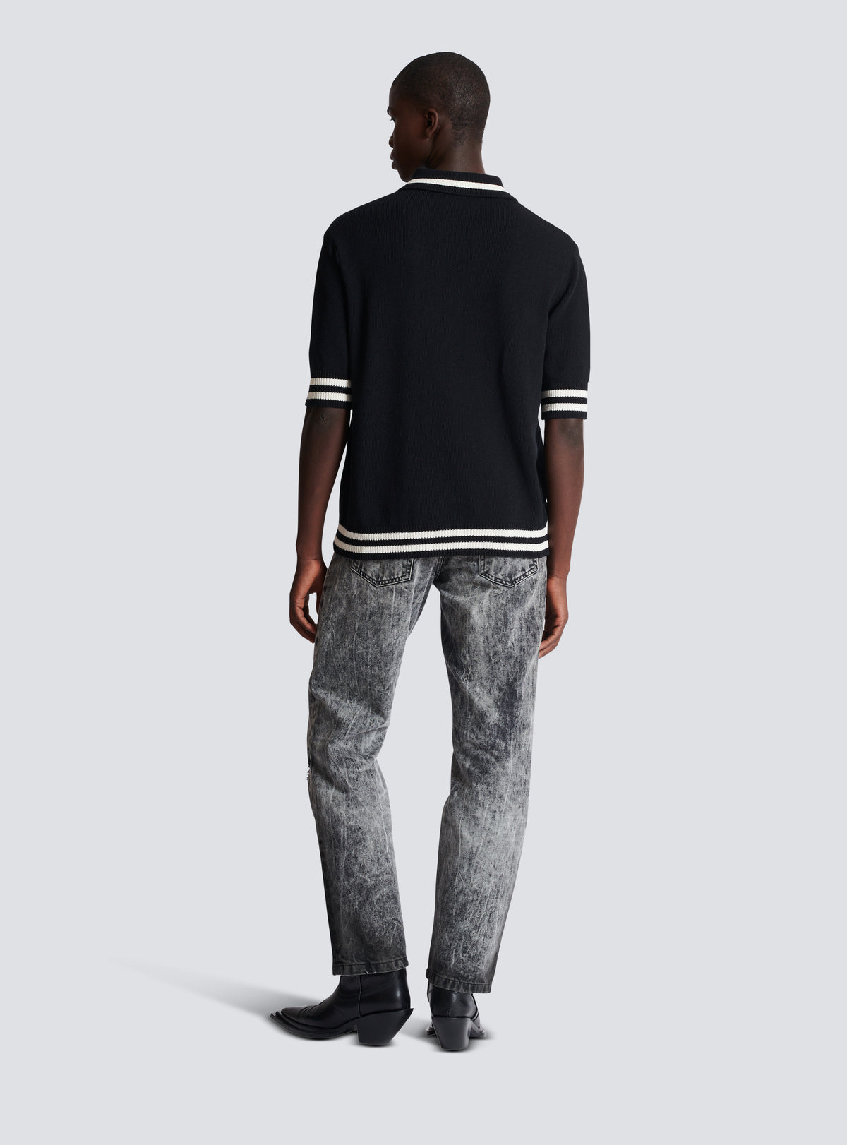 Polo balmain signature - Noir & Naturel