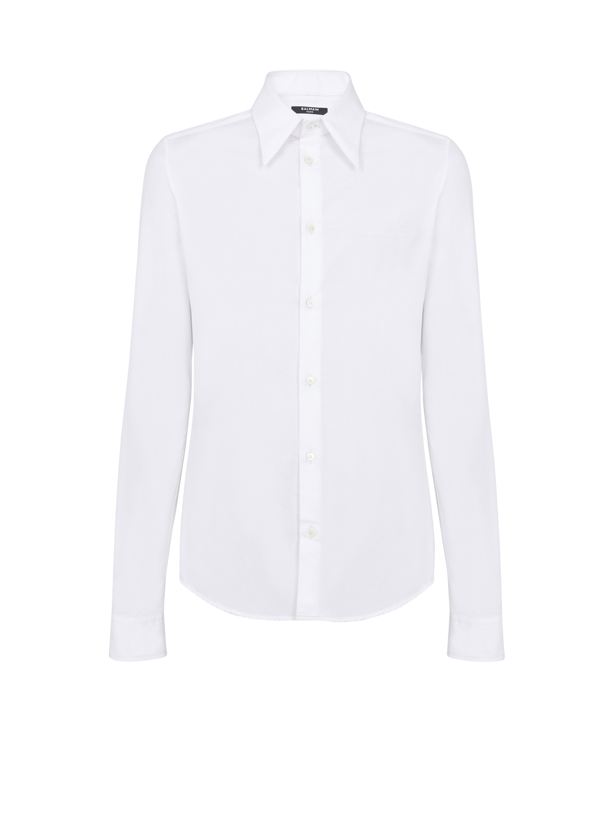 Chemise en coton signature Balmain - Blanc