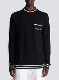 Pull balmain signature - Noir & Naturel