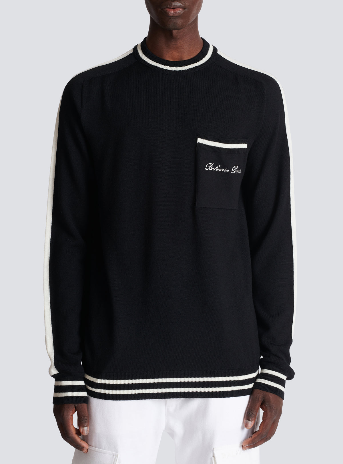 Pull balmain signature - Noir & Naturel