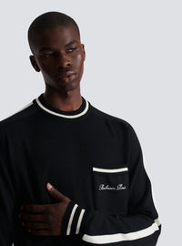 Pull balmain signature - Noir & Naturel