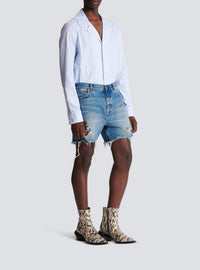 Short unisexe en denim - Bleu Jean