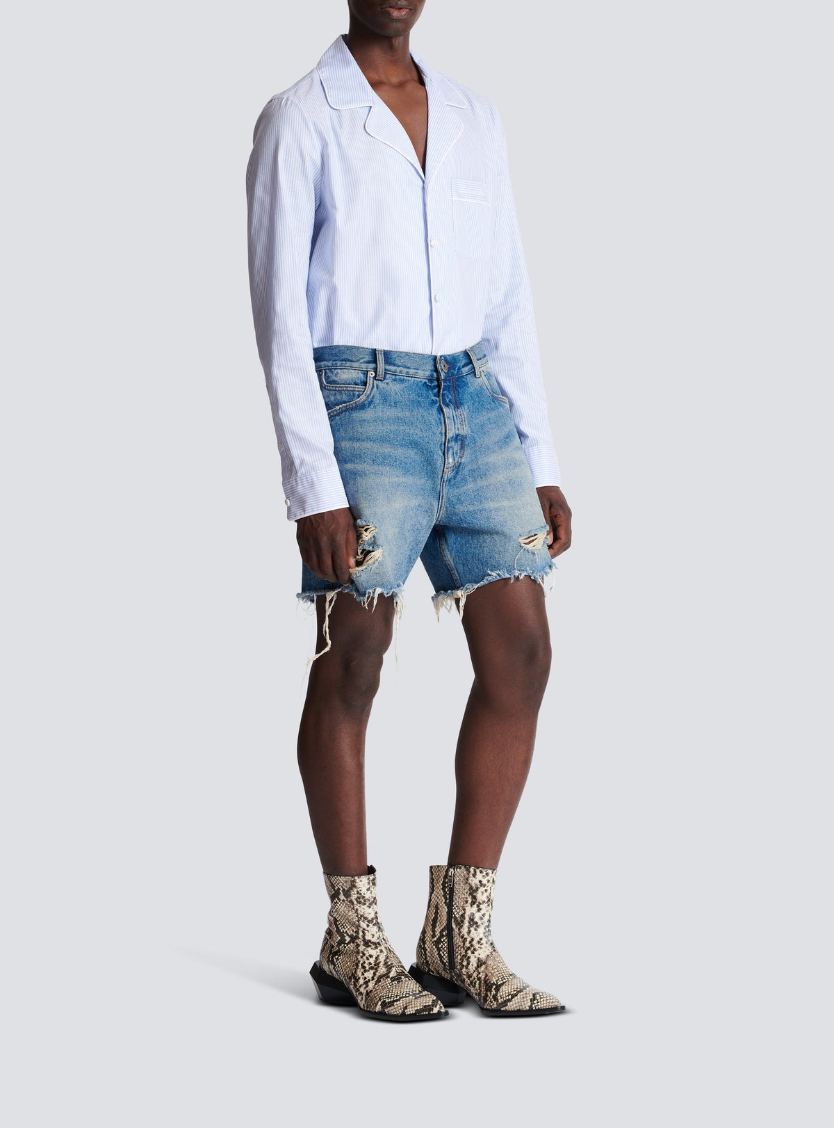 Short unisexe en denim - Bleu Jean