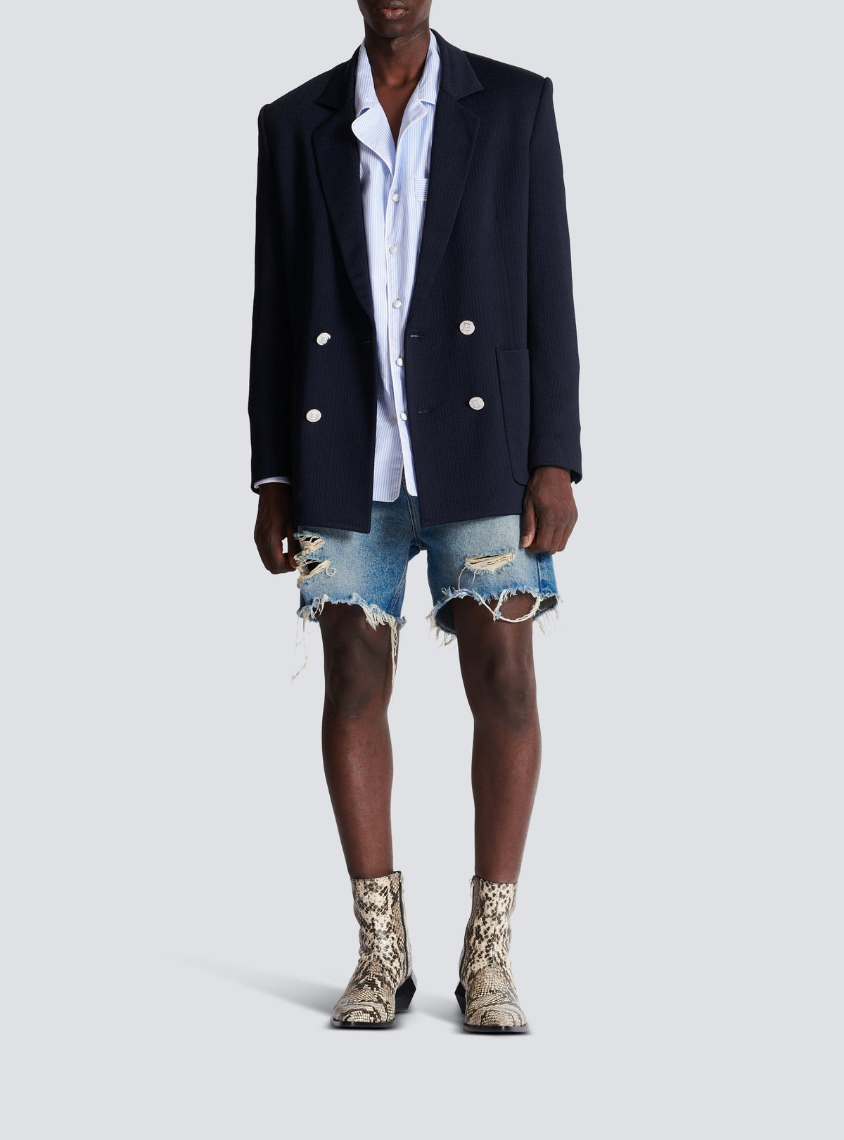 Short unisexe en denim - Bleu Jean