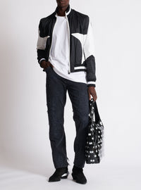 Ripped denim straight trousers - Washed Black