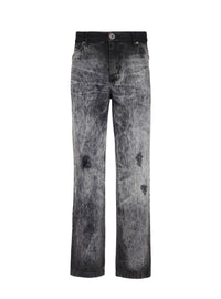 Pantalon en denim délavé - Gris Clair Délavé