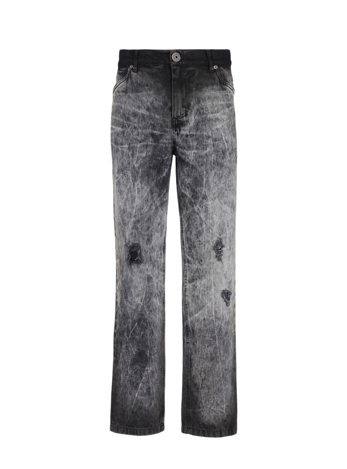 Pantalon en denim délavé - Gris Clair Délavé