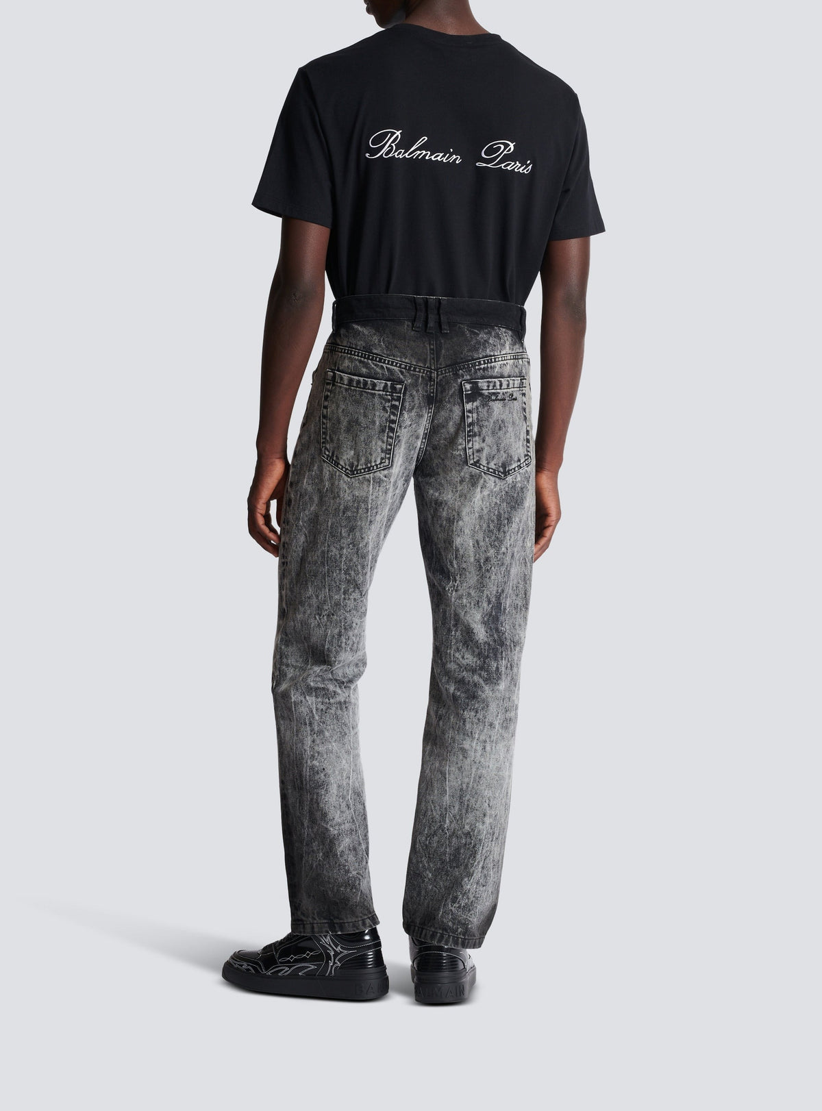 Pantalon en denim délavé - Gris Clair Délavé