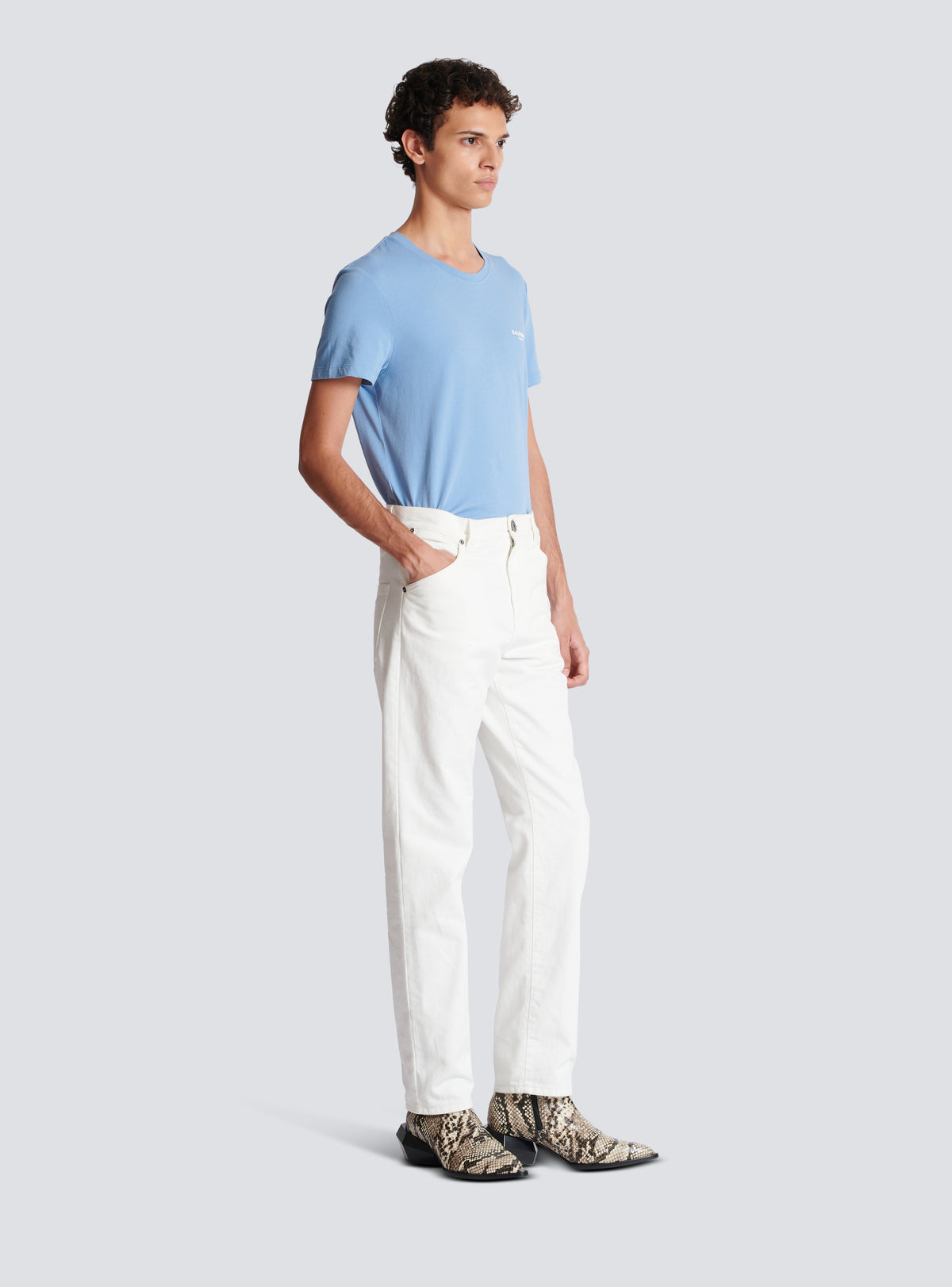 Jean en denim blanc - Blanc