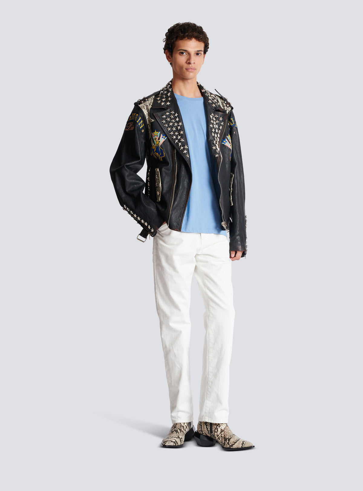Jean en denim blanc - Blanc