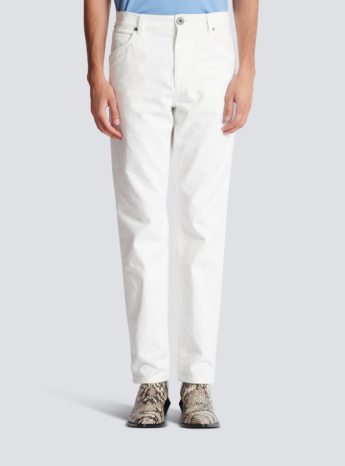 Jean en denim blanc - Blanc