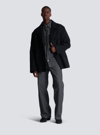 Jean en denim jacquard monogram - Noir & Blanc