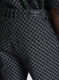 Jean en denim jacquard monogram - Noir & Blanc