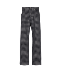 Jean en denim jacquard monogram - Noir & Blanc