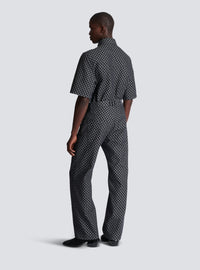Jean en denim jacquard monogram - Noir & Blanc